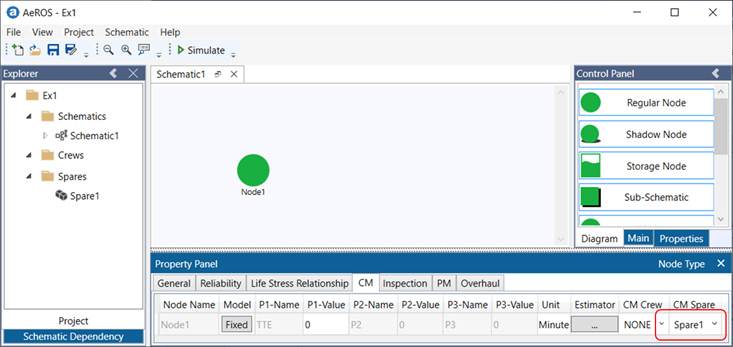 Spare resource assigned to Node1