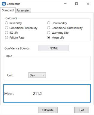 LDA Calculator results